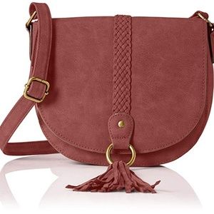 T-Shirt & Jeans Saddle Bag W/ Braiding and Tassel